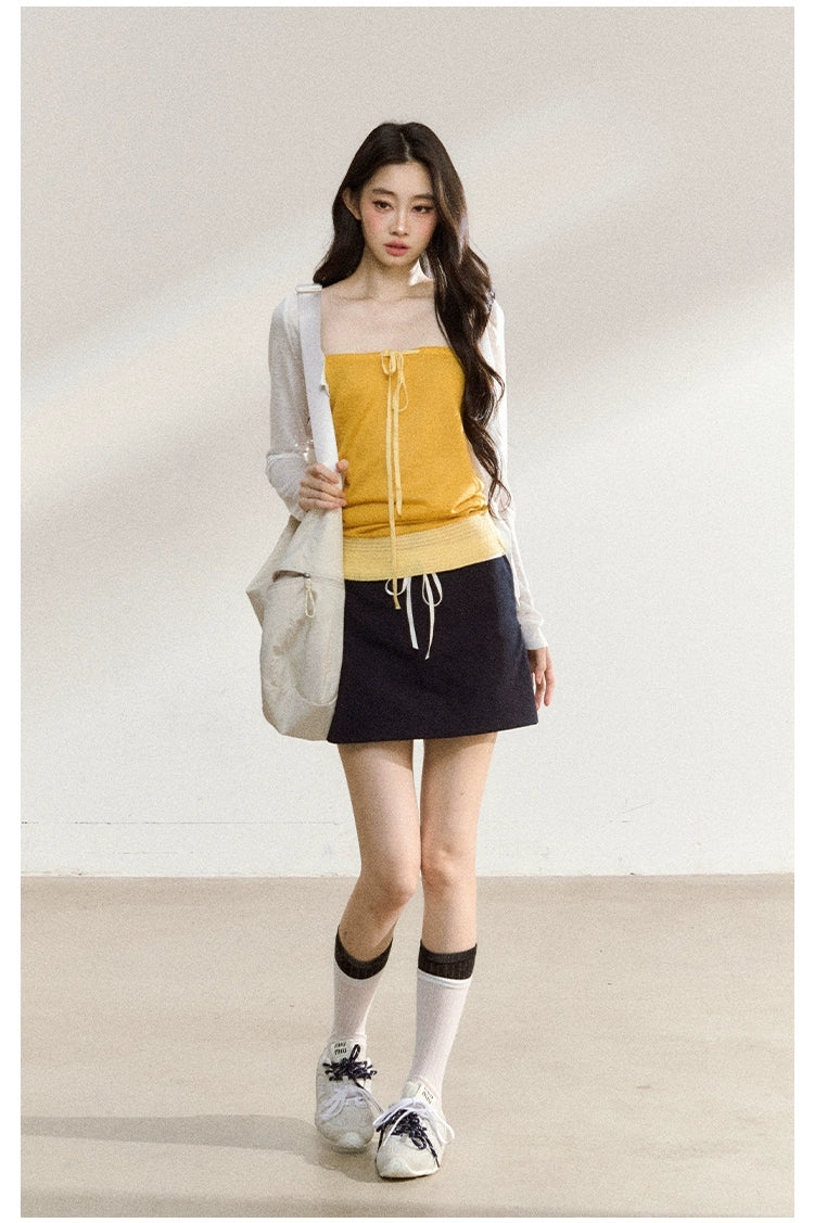 White Silk-Blend Cardigan