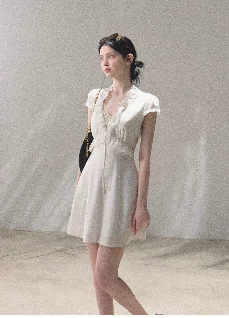 Lyocell Linen Tie-Waist Dress