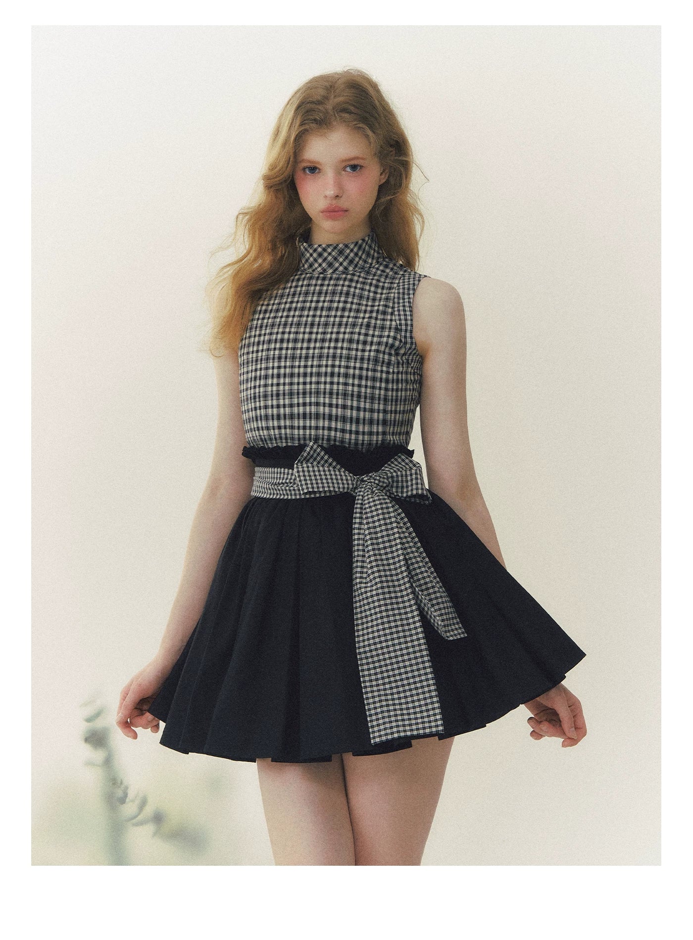 princess diaries dresses SunsetPark Princess Diary Checkered Puff Dress Black / M