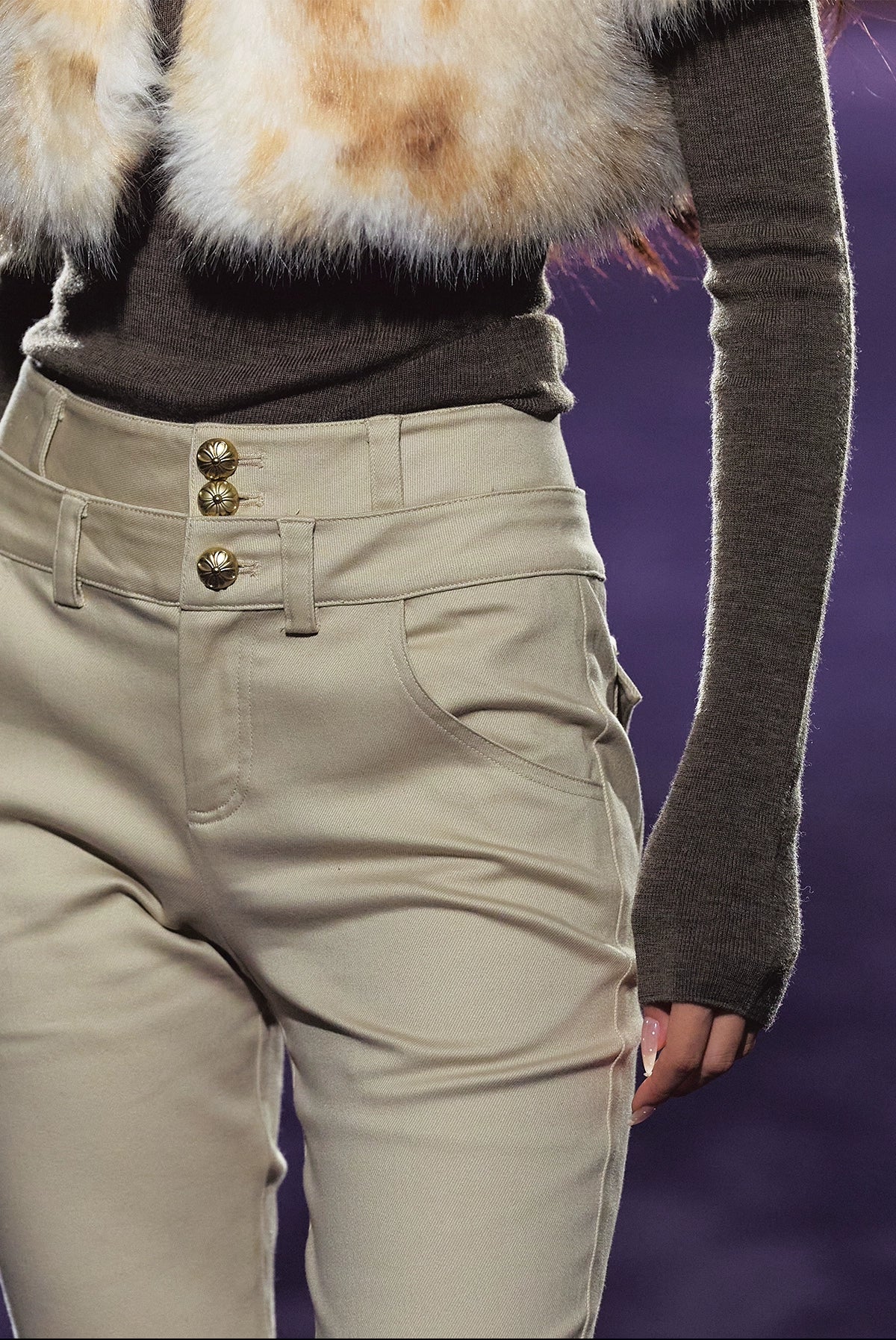 Dual-Waistband High-Rise Stretch Skinny Jeans