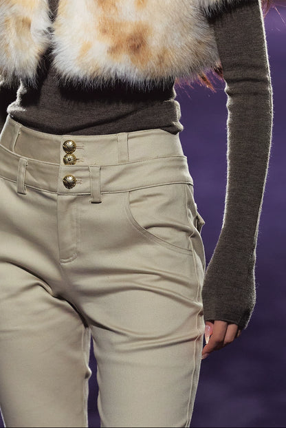 Dual-Waistband High-Rise Stretch Skinny Jeans