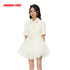 White & Black High-waisted Mini Dress - CHINASQUAD