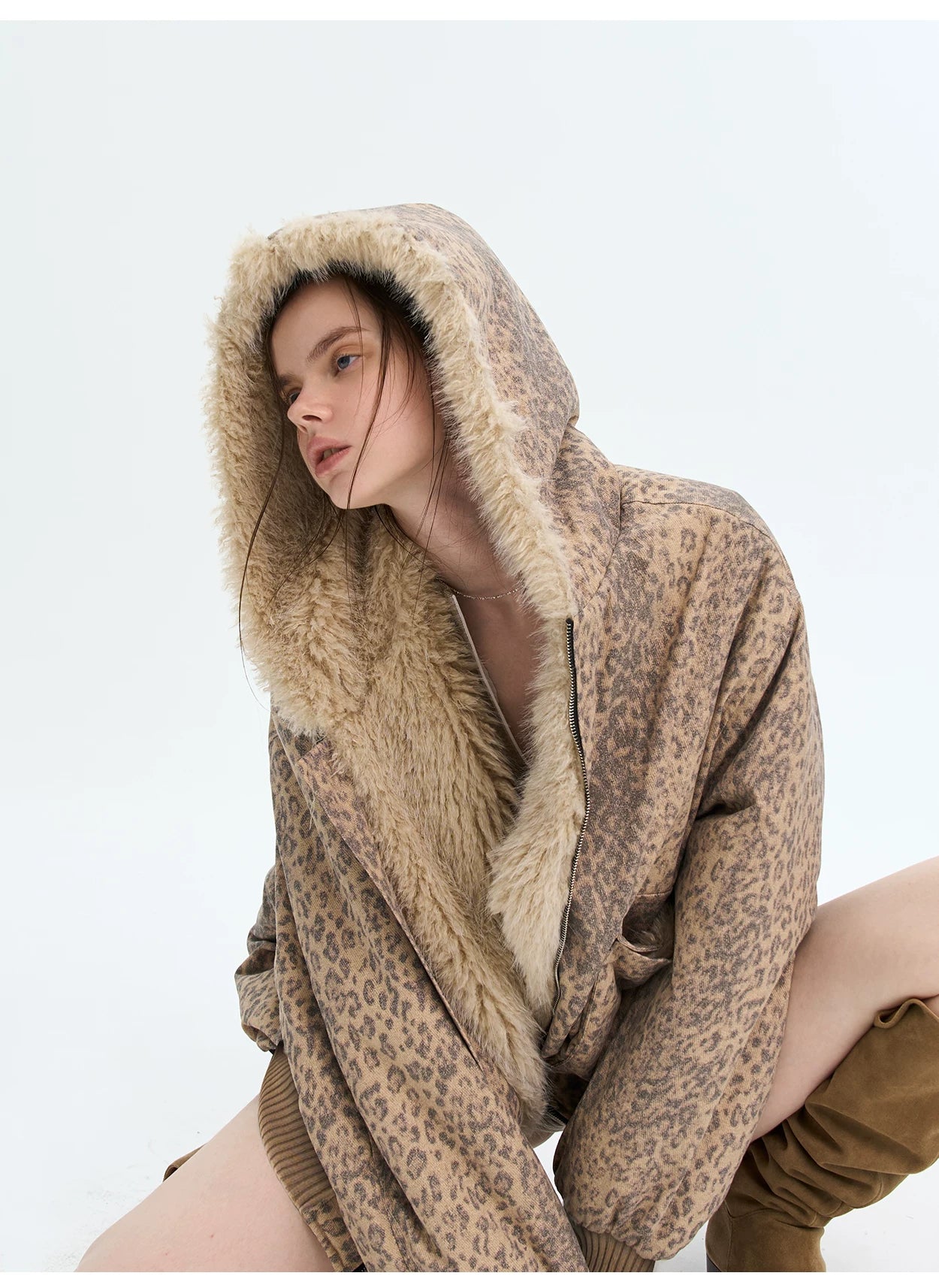 Eco Faux-Fur Hooded Jacket