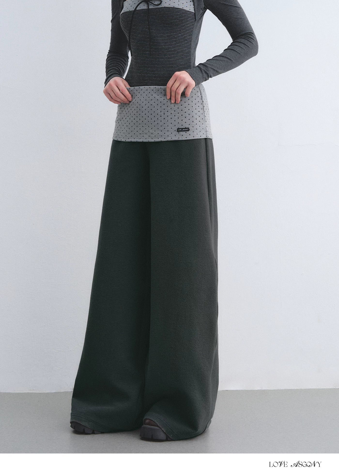 Faux-Layer Top and Pants Set