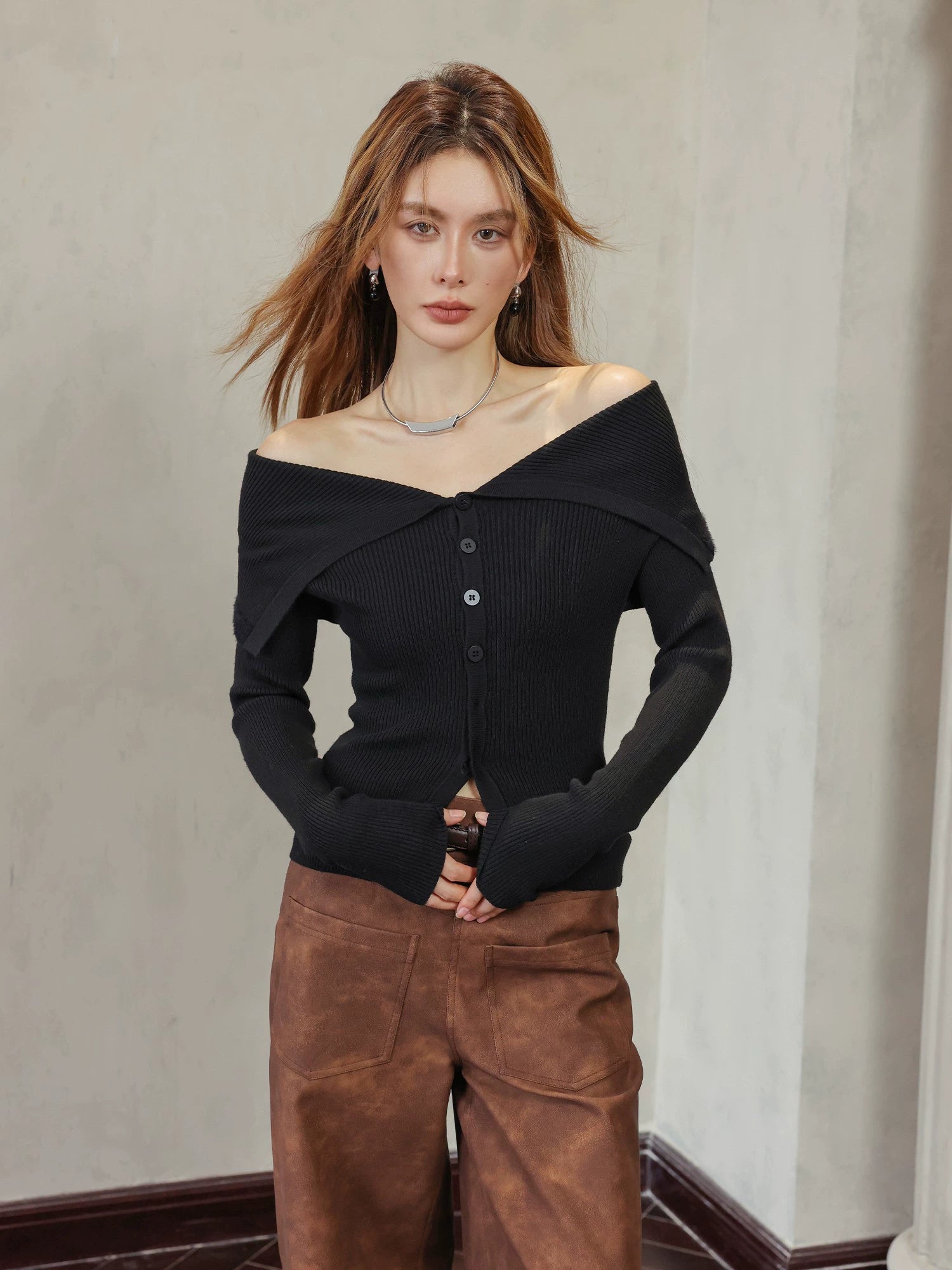 Sweater 2025 one shoulder