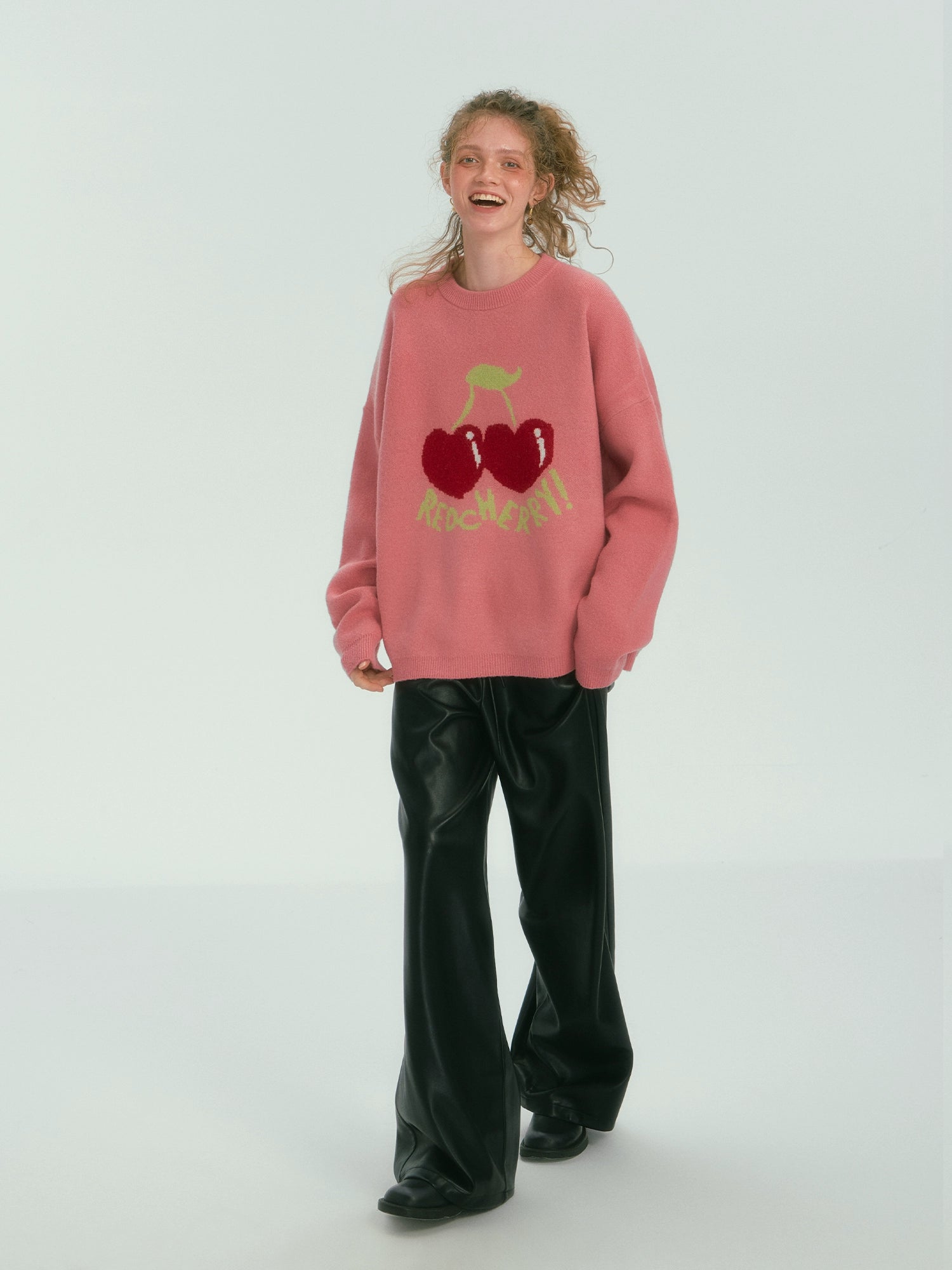 Fruit Jacquard Oversized Sweater