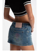 Chloe Rose Denim Mini Skirt - CHINASQUAD