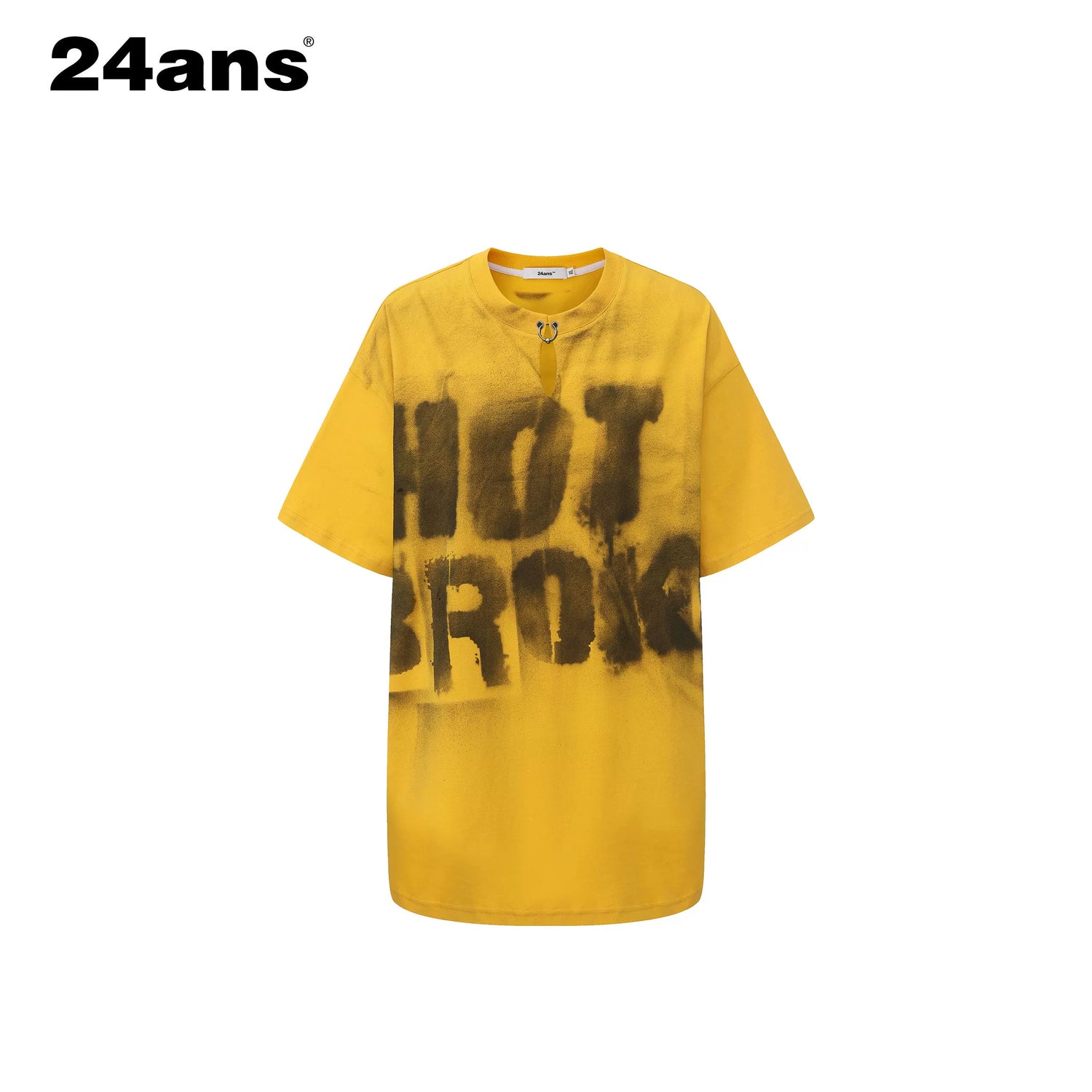 Hand-Sprayed Graffiti Distressed Oversized T-Shirt