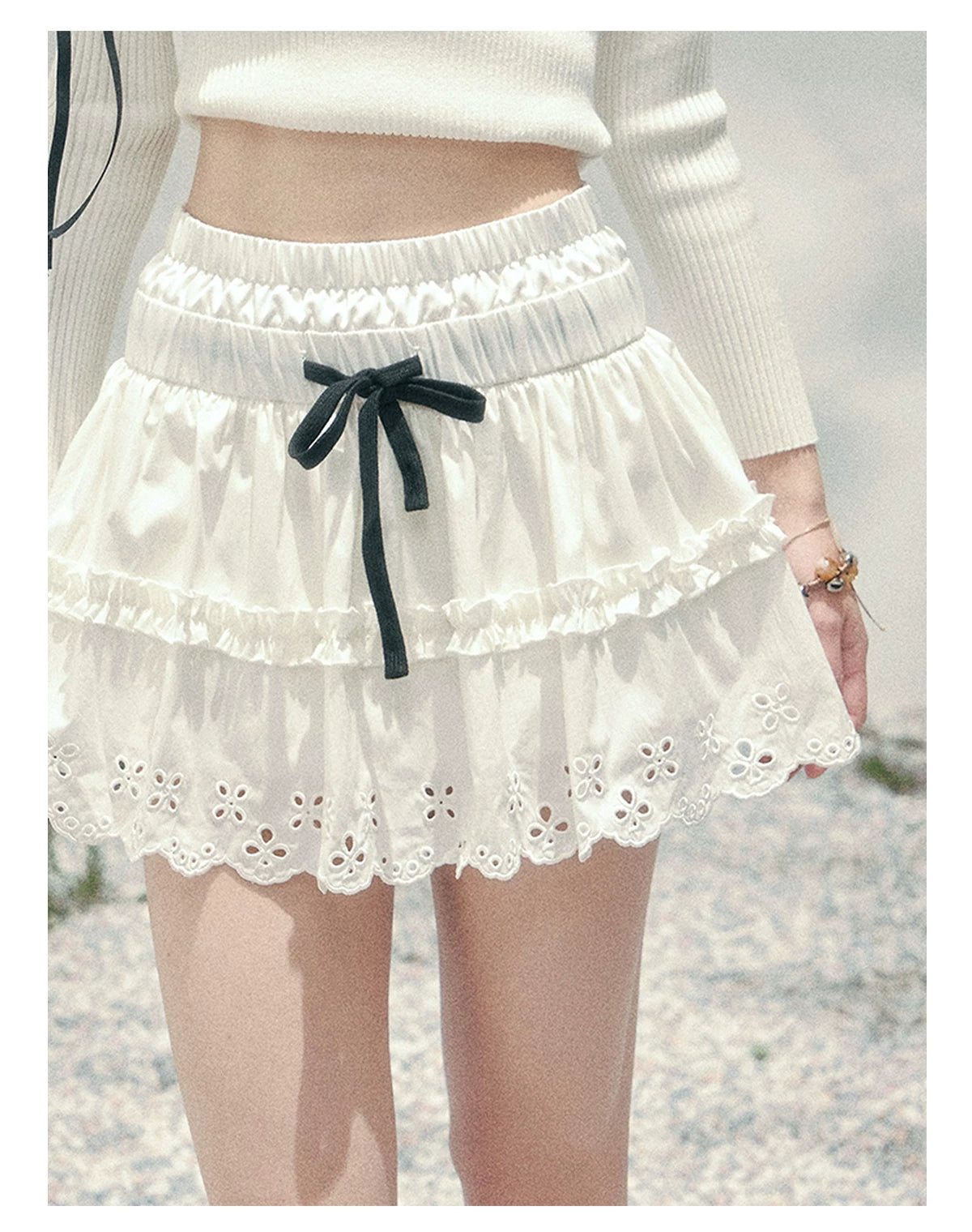 “Spring Meadow” Embroidered Bubble Skirt