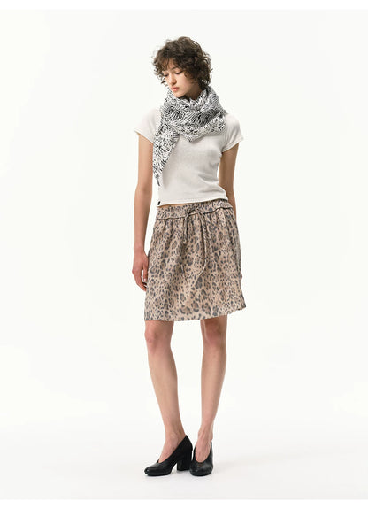 Lyocell Textured Zebra Leopard Print Scarf