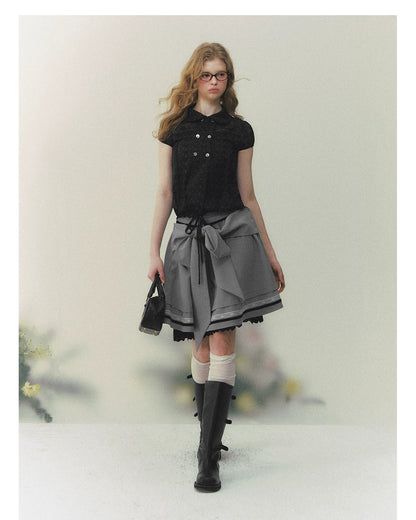 Academy Bow Lace A-Line Skirt