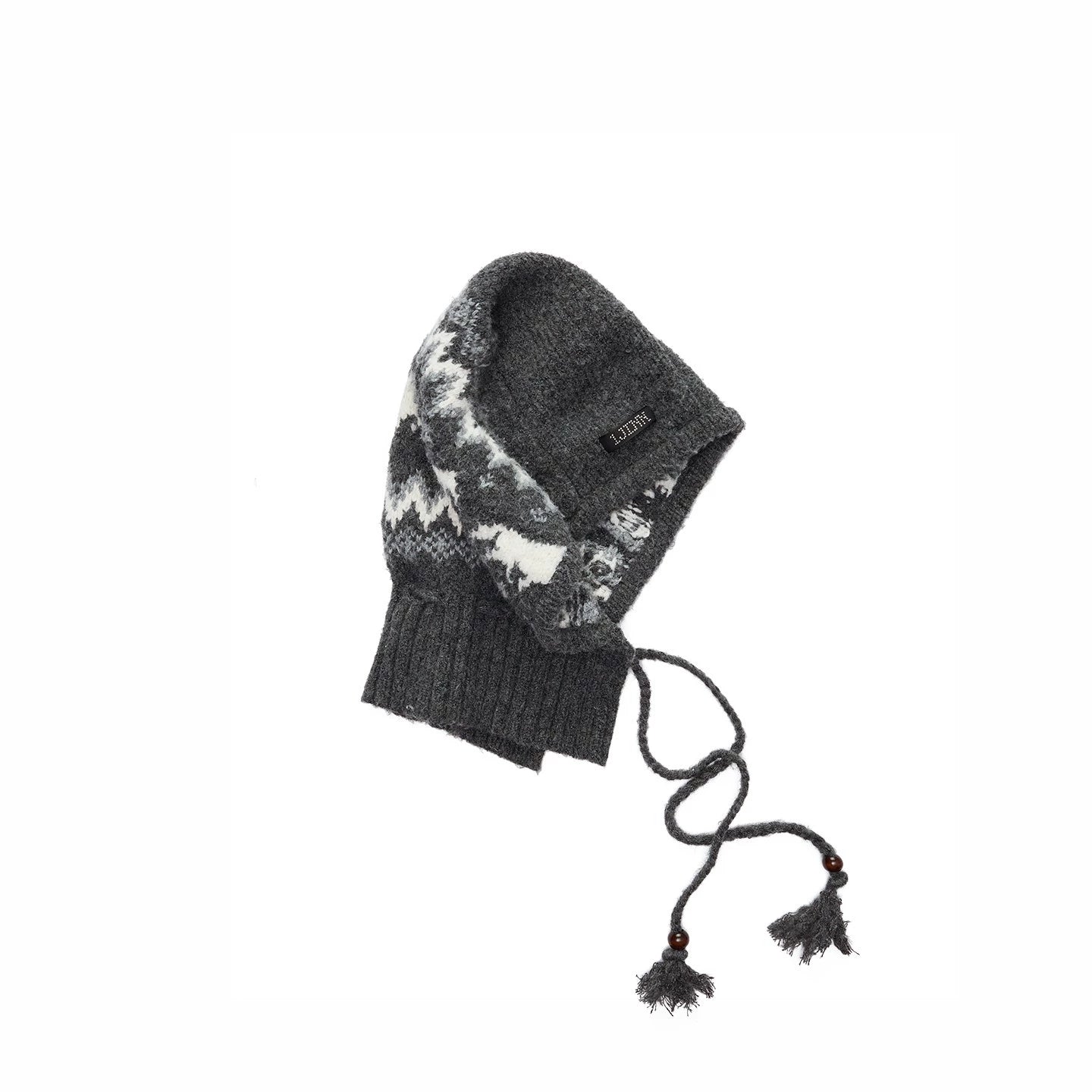 Fair Isle Pony Jacquard Knit Balaclava Hat