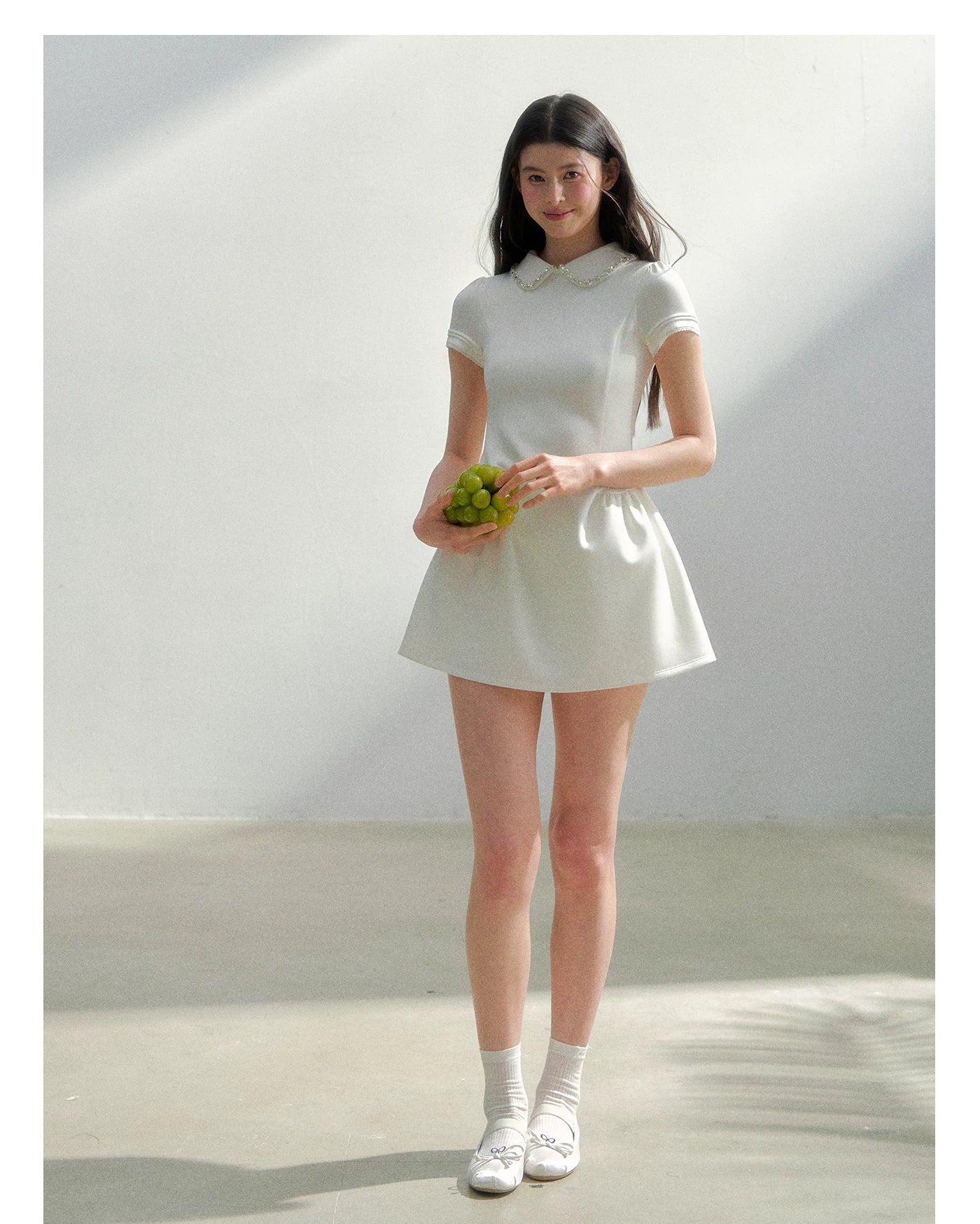 Vintage Crystal Collar Air Layer Princess Dress