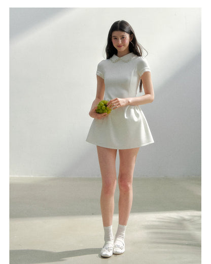 Vintage Crystal Collar Air Layer Princess Dress