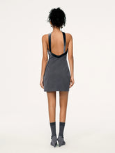 Black & Grey Bowknot Strapless Halterneck Dress - CHINASQUAD