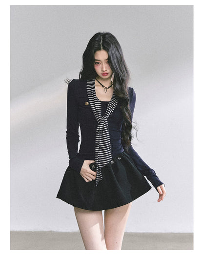 Striped Long-Sleeve Slim-Fit T-Shirt