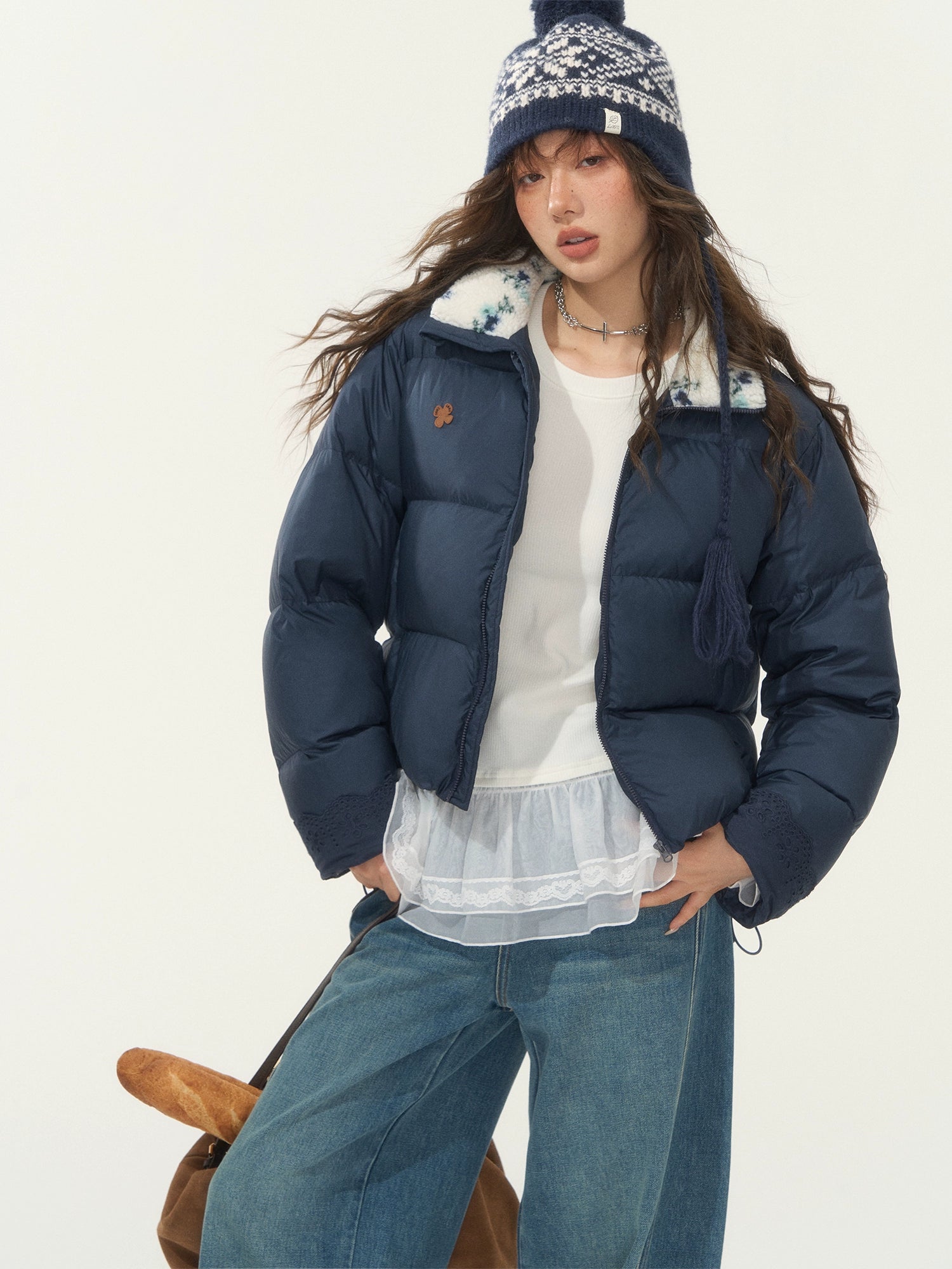 Faux Fur Collar Puffer Jacket