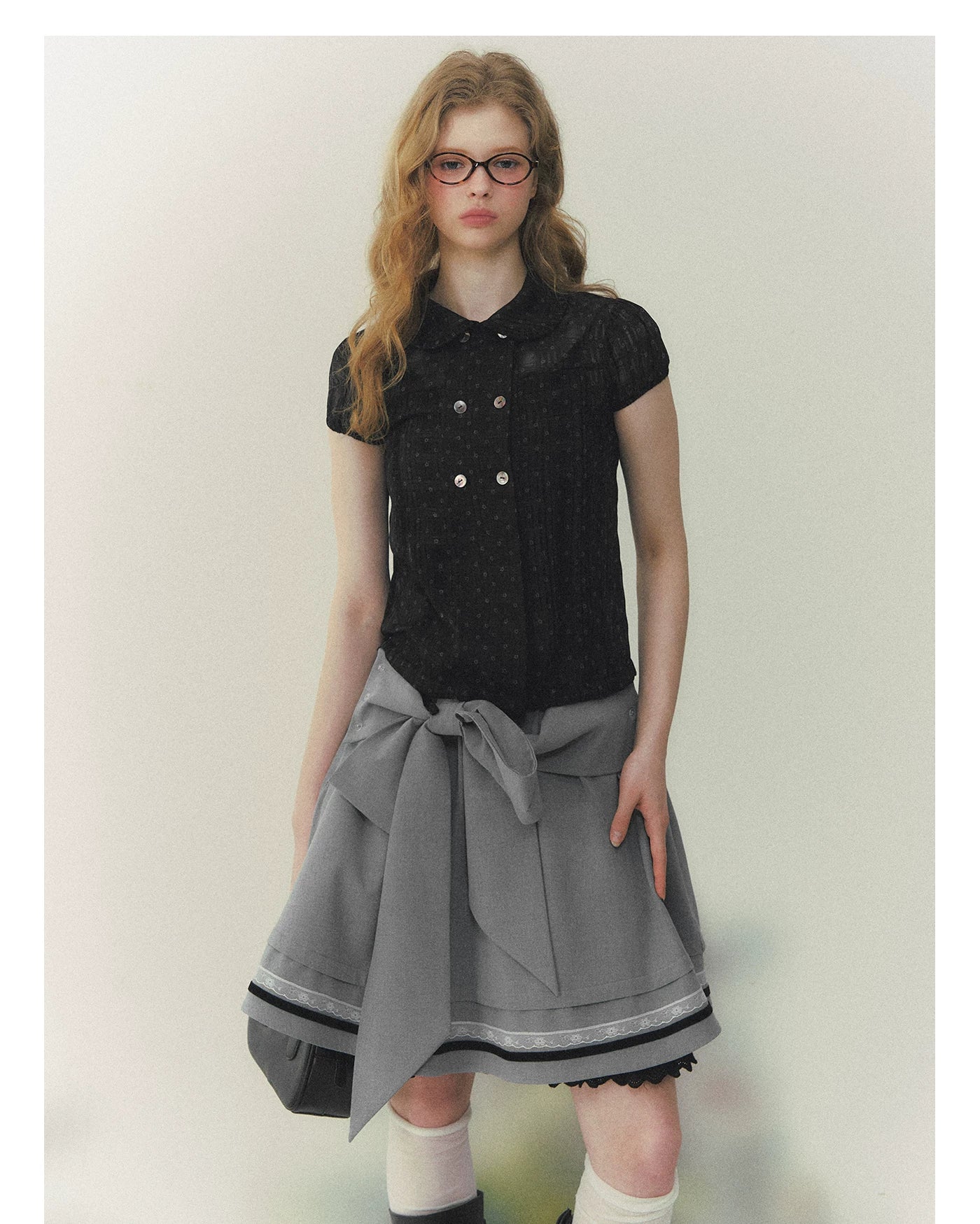 Academy Bow Lace A-Line Skirt