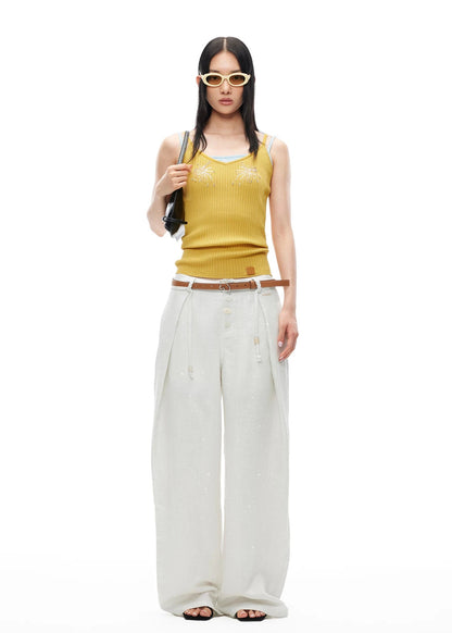 Firework Embroidered V-Neck Camisole