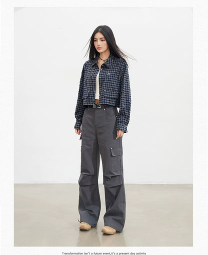 Frayed Argyle Plaid Shirt