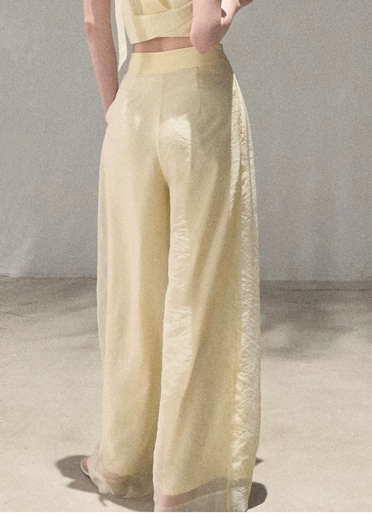 Childhood Tales Mesh Wide-Leg Trousers