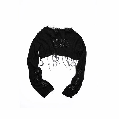 Mohair Sequin Sheer Knit Base Layer