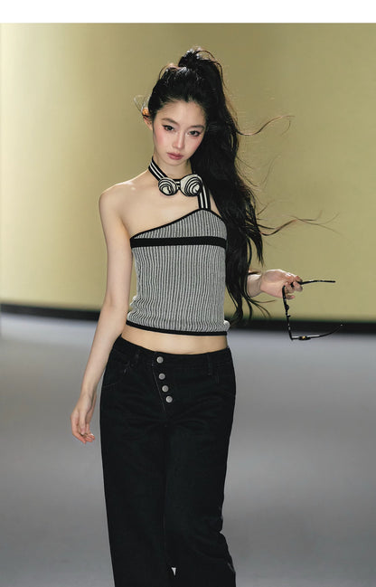 Rose Halterneck Tweed Cami &amp; Ballet Shrug Two-Piece Set