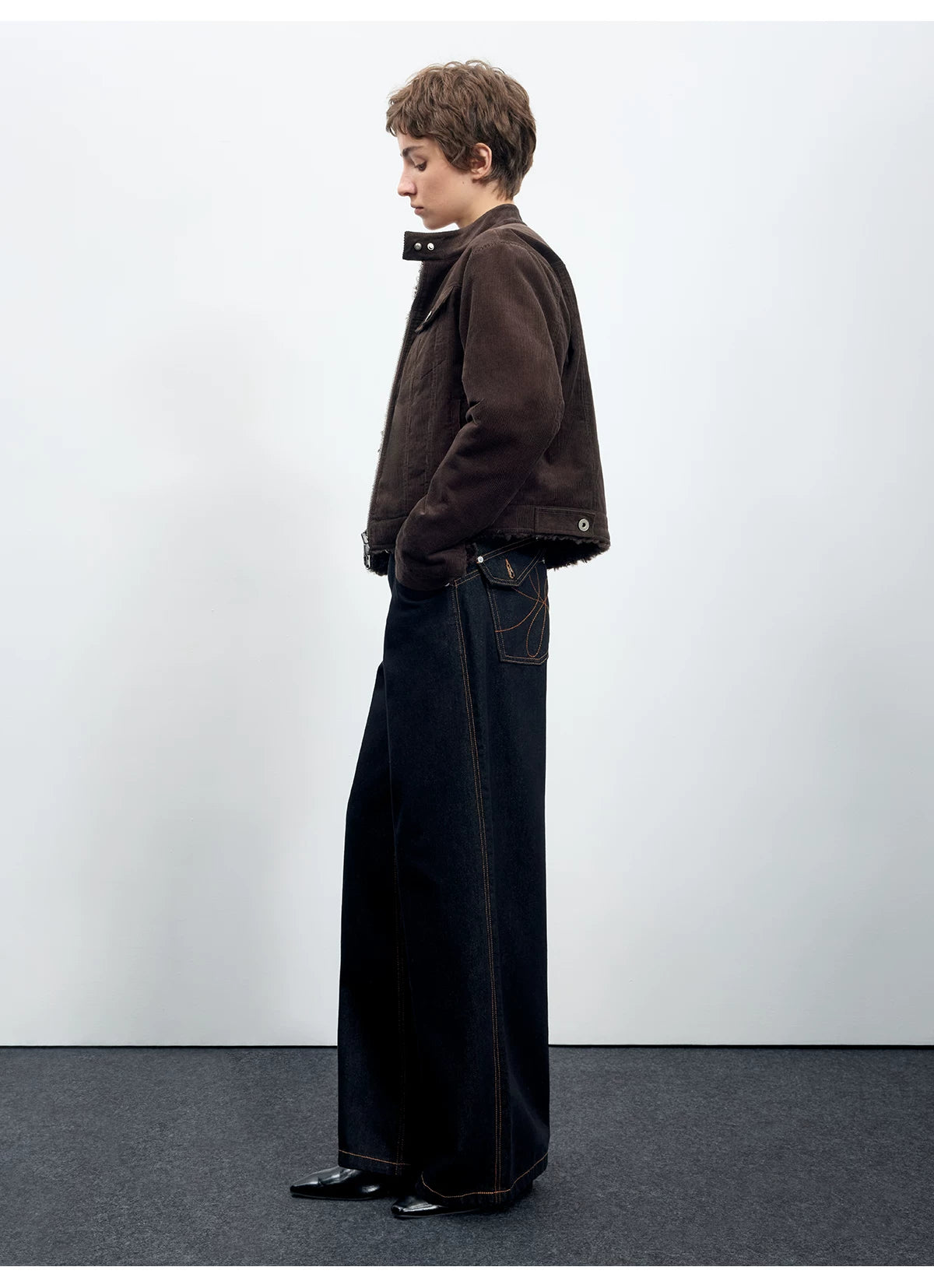 Denim Mid-Low Rise Straight-Leg Jeans