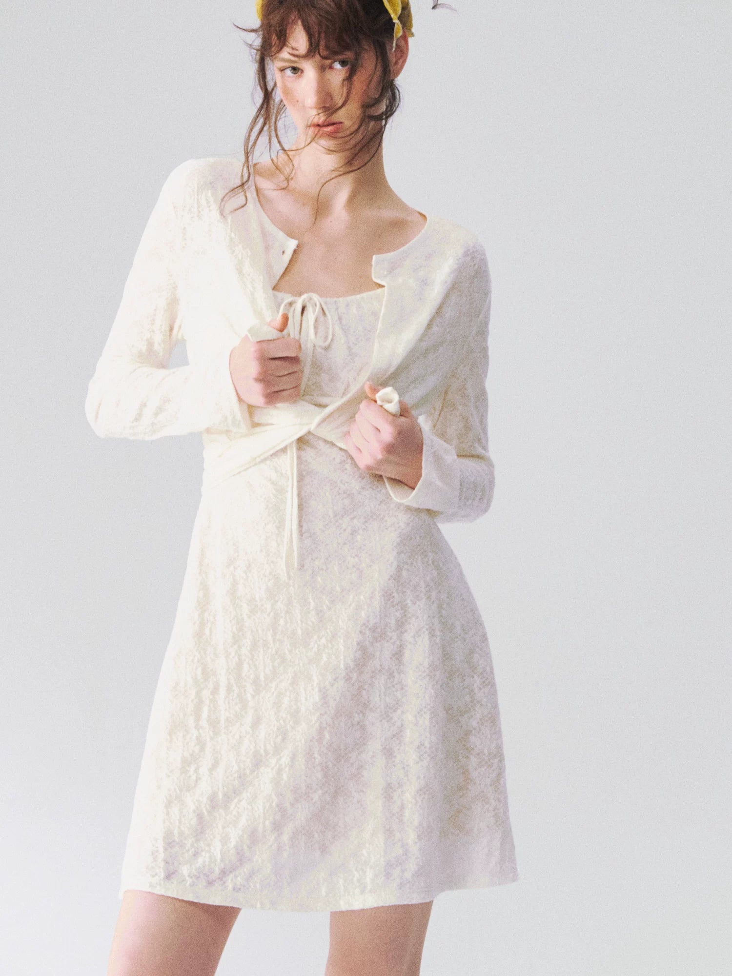 Jacquard Texture Slip Dress