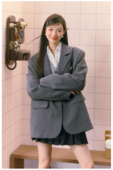 Gray Oversized Blazer - CHINASQUAD