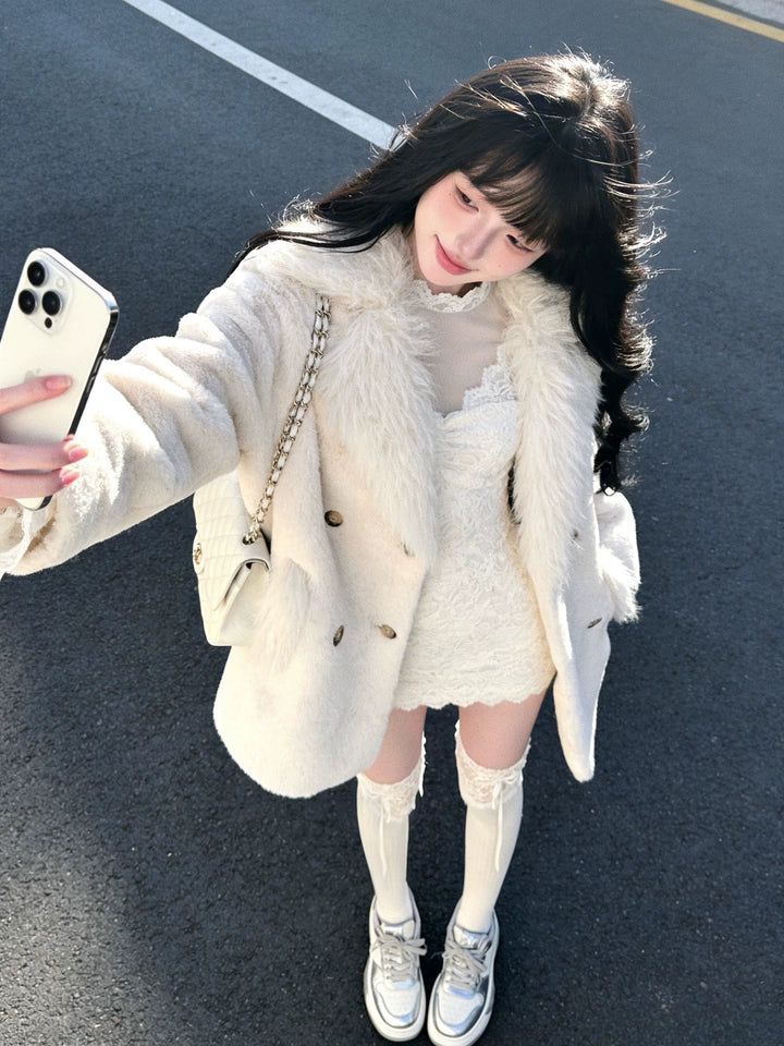 Shearling-Style Faux Fur Winter Coat