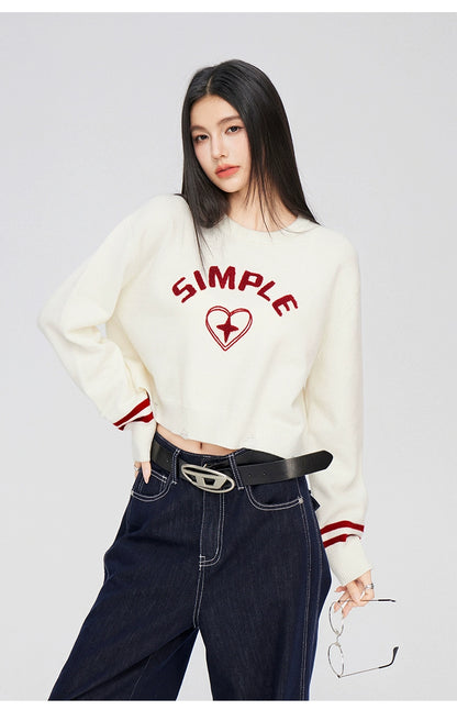 3D Embroidered Distressed Sweater