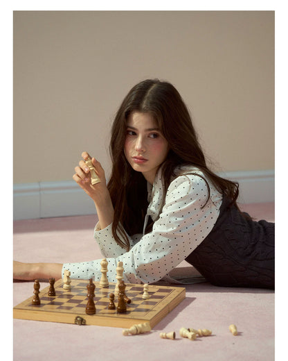 Polka Dot Preppy Shirt - CHINASQUAD
