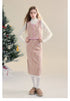 Pink Plaid Vest & Midi Skirt Set - CHINASQUAD
