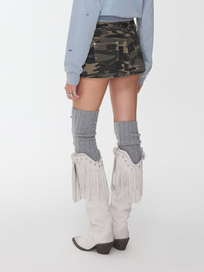 Wool Blend Over-the-Knee Slouchy Socks