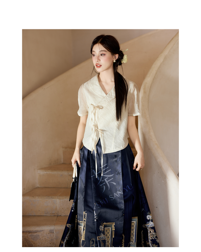 (Final Sale)"绘意晚" Modern-style Hanfu Set
