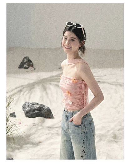 Crushed Spring Peach Blossom Top