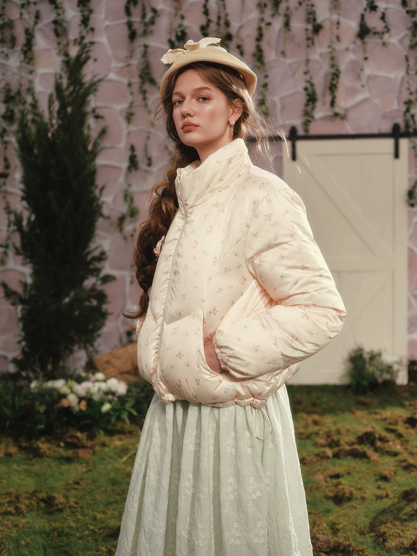 French Cropped Down Puffer Jacket