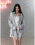 VIA PITTI Shiny Rhinestone Striped Lace Patchwork Shirt & Skirt – view 8