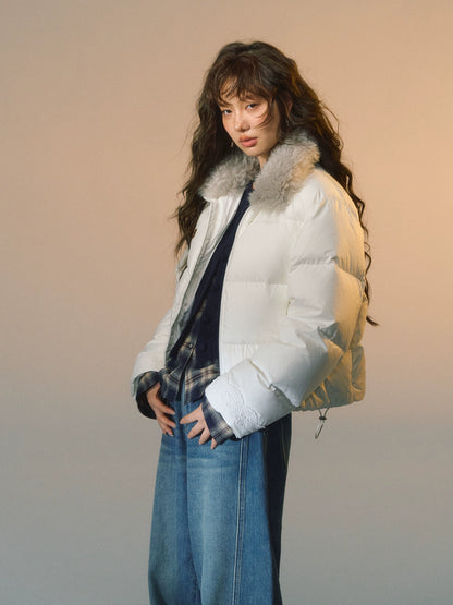 Faux Fur Collar Puffer Jacket