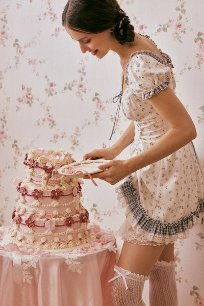French Sweet Convertible White Short Dress