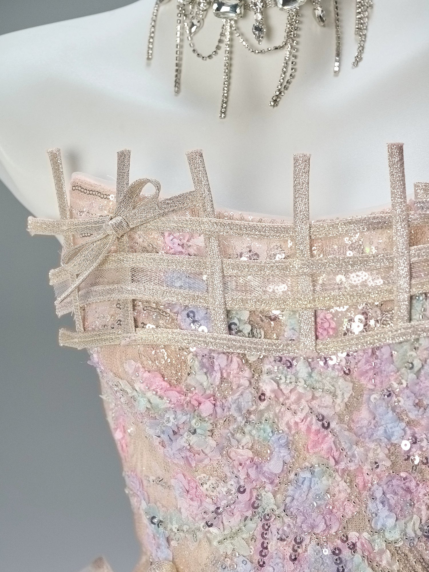 Annie Princess Embellished Tulle Dress with Lace Details