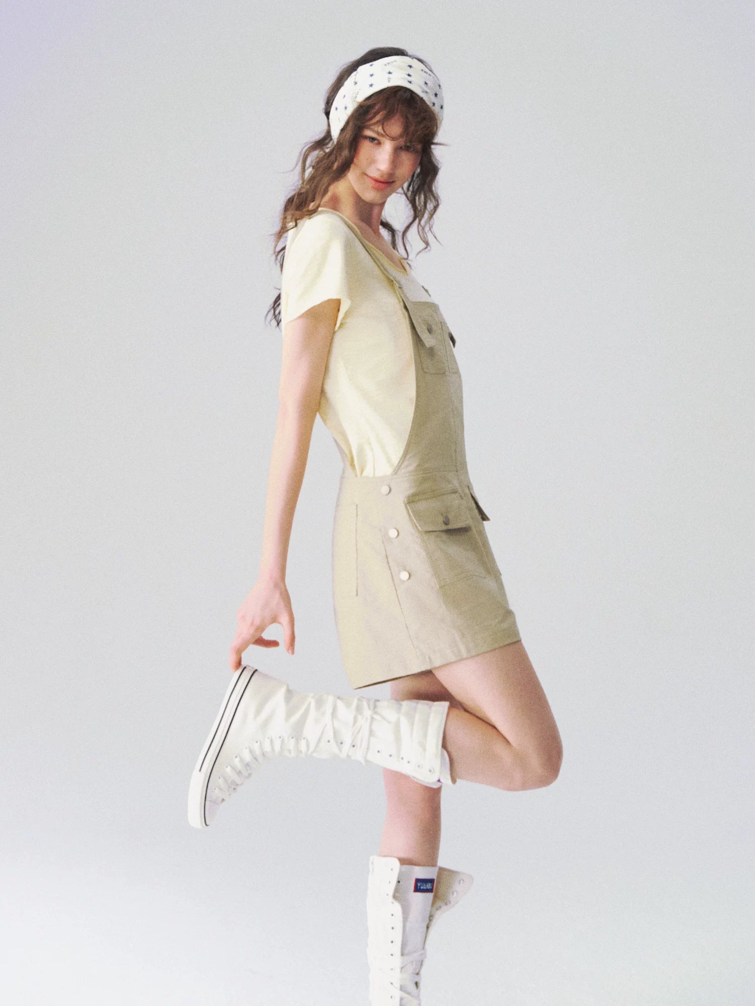 Slub Cotton Minimalist V-Neck Tee