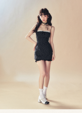 Black Spaghetti Strap Dress - CHINASQUAD