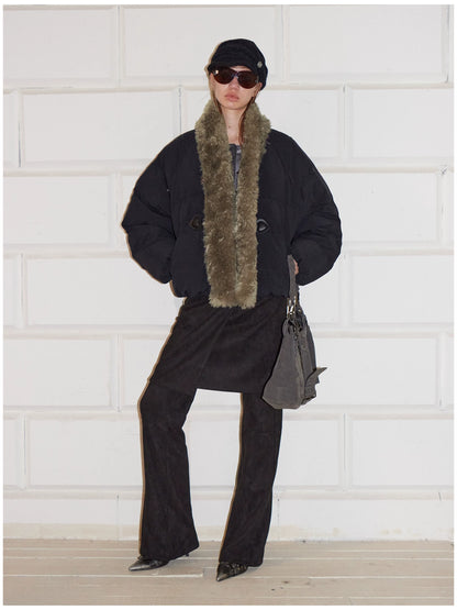 90% Duck Down Fur-Trimmed Parka