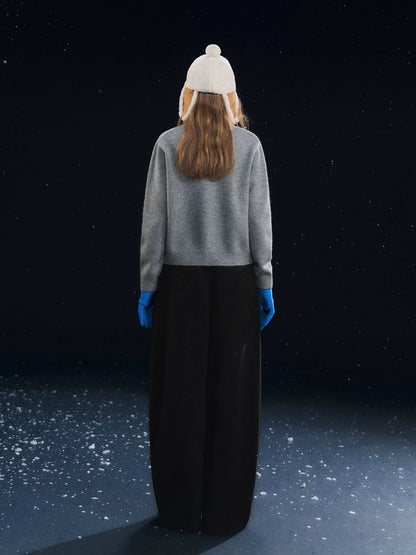 Plush Deer Jacquard Crewneck Sweater