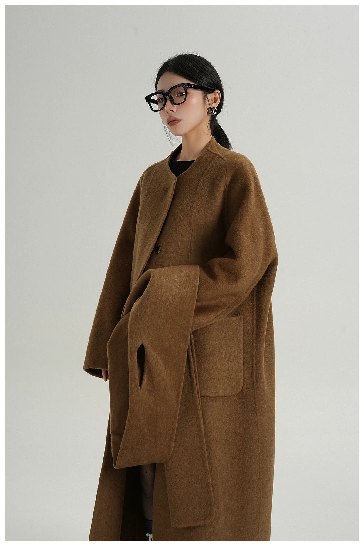 Oversized Double-Faced Wool Long Coat