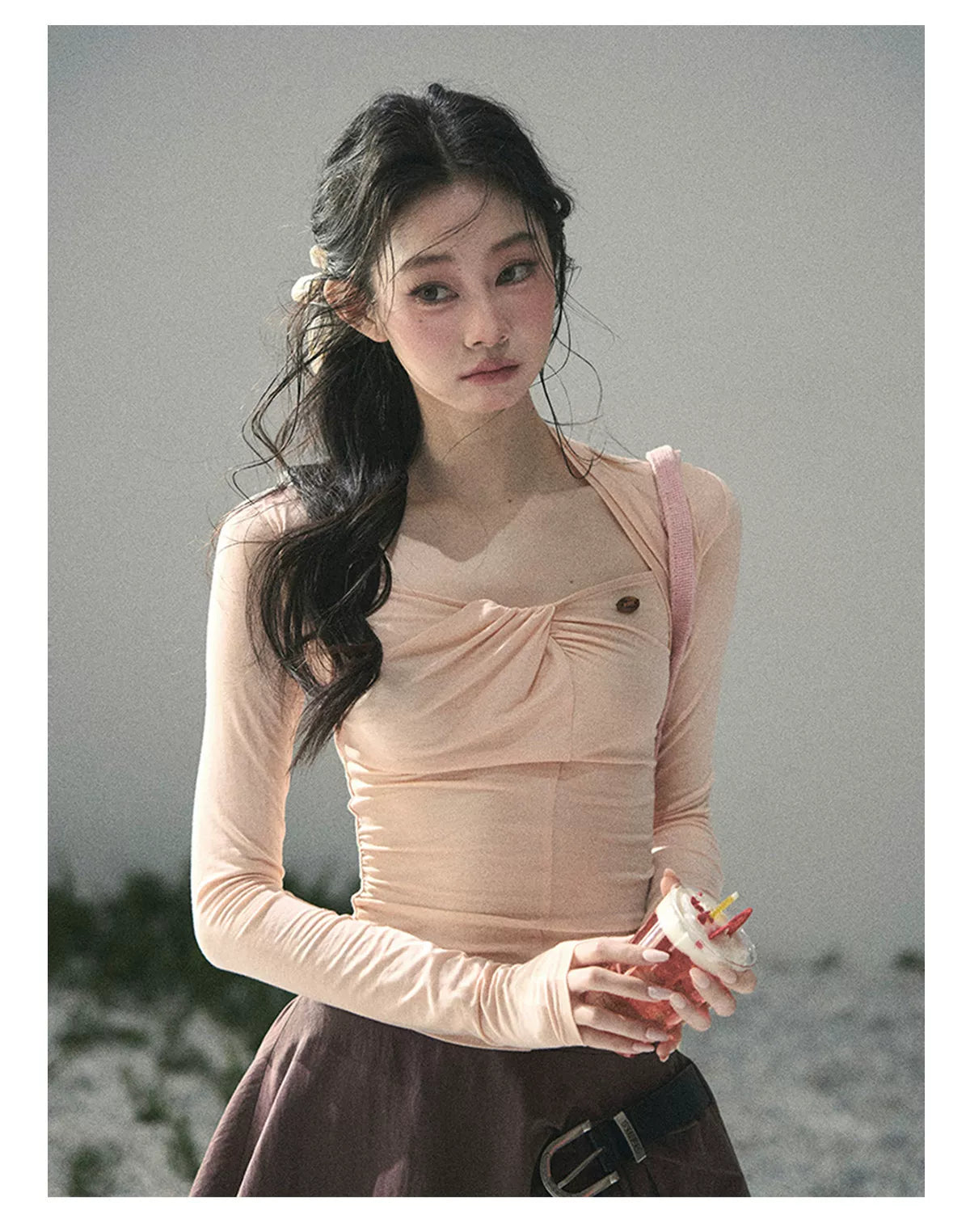 Breeze Layered Cropped Long-Sleeve Tee