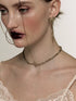 Retro Gold Cross Broken Silver Choker - CHINASQUAD