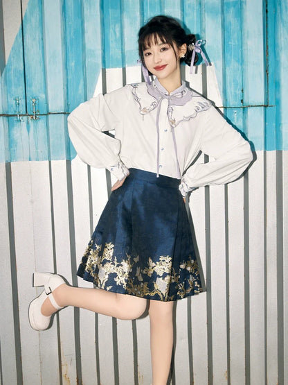 (Final Sale) "春黛" Modern-style Hanfu Skirt